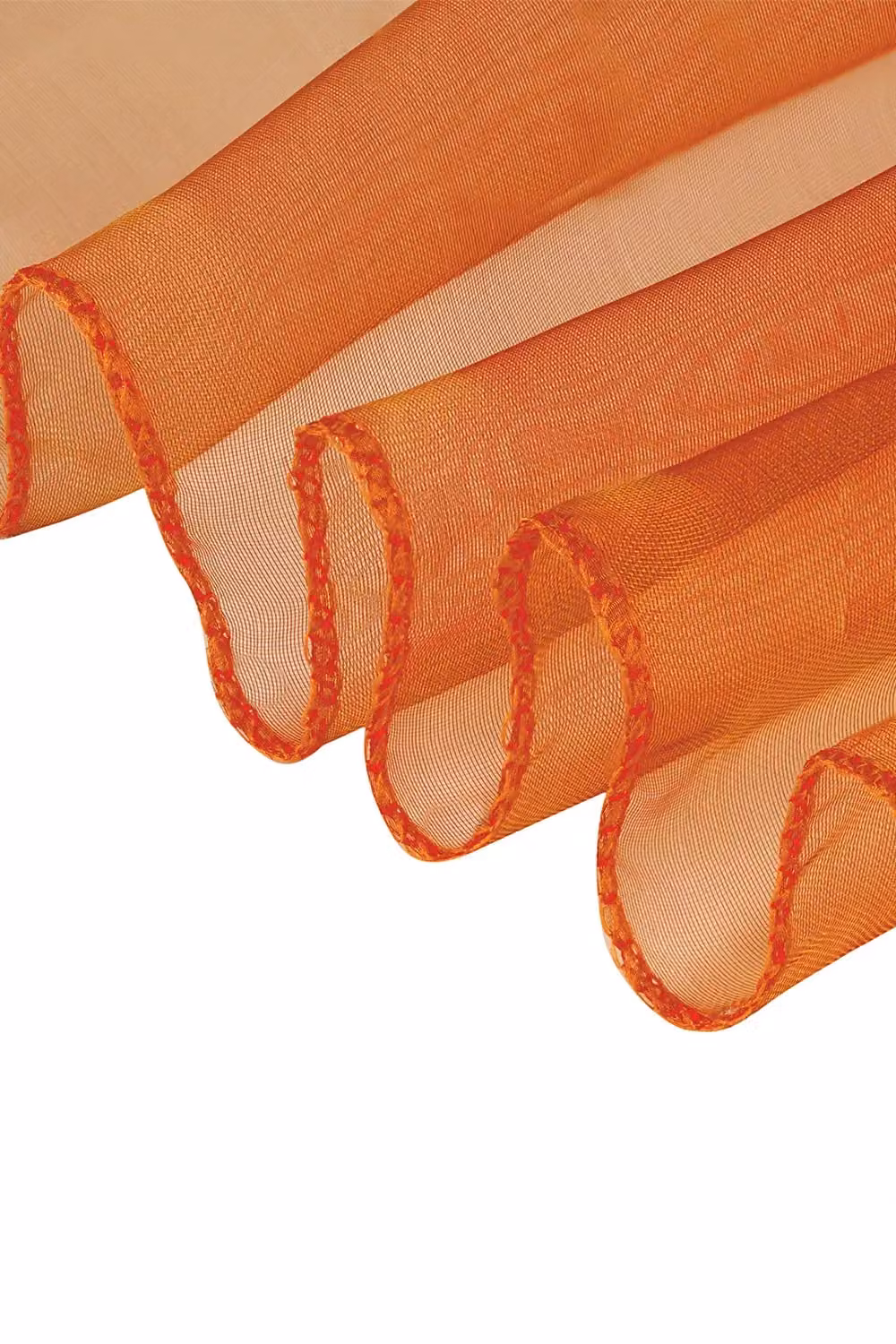 Neel Blue Organza Chair Sashes in Orange for Party Decoration, W: 17 cm x L: 280 cm – 2