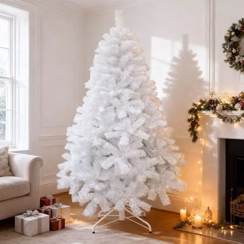 Shatchi White Alaskan Pine Artificial Christmas Tree – 4