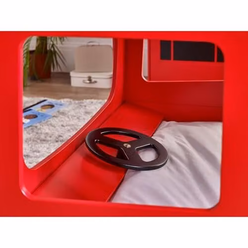 Julian Bowen London Bus Bunk Bed, Red, H136 x W108 x D200 cm – 3
