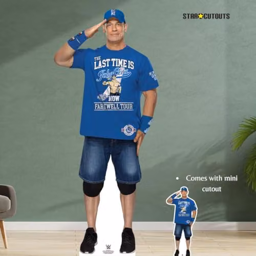 Star Cutouts WWE John Cena Farewell Tour Blue Shirt Lifesize Cardboard Cutout – 5