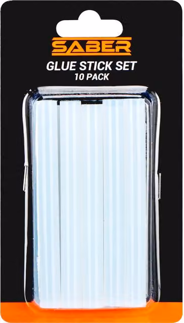 Saber Transparent Wax Glue Sticks, Pack of 10