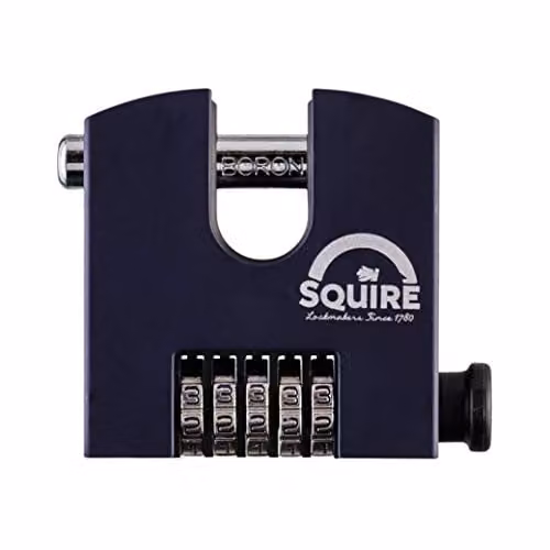 Squire SHCB75 Henry SHCB High Security Recodable 5 Wheel Combination Block Lock, Black, W: 1.9 cm, L: 7.5 cm