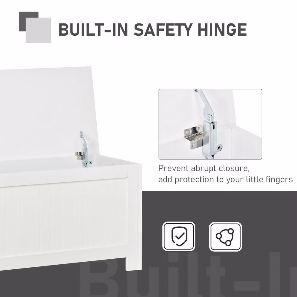 STILVORA White Lacquered MDF Storage Chest with Soft-Close Lid – 2