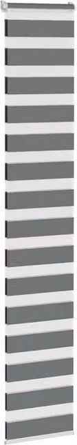 Berkfield Home Elegant Zebra Blind in Dark Grey, W: 40 cm, H: 200 cm, Polyester Fabric – 1