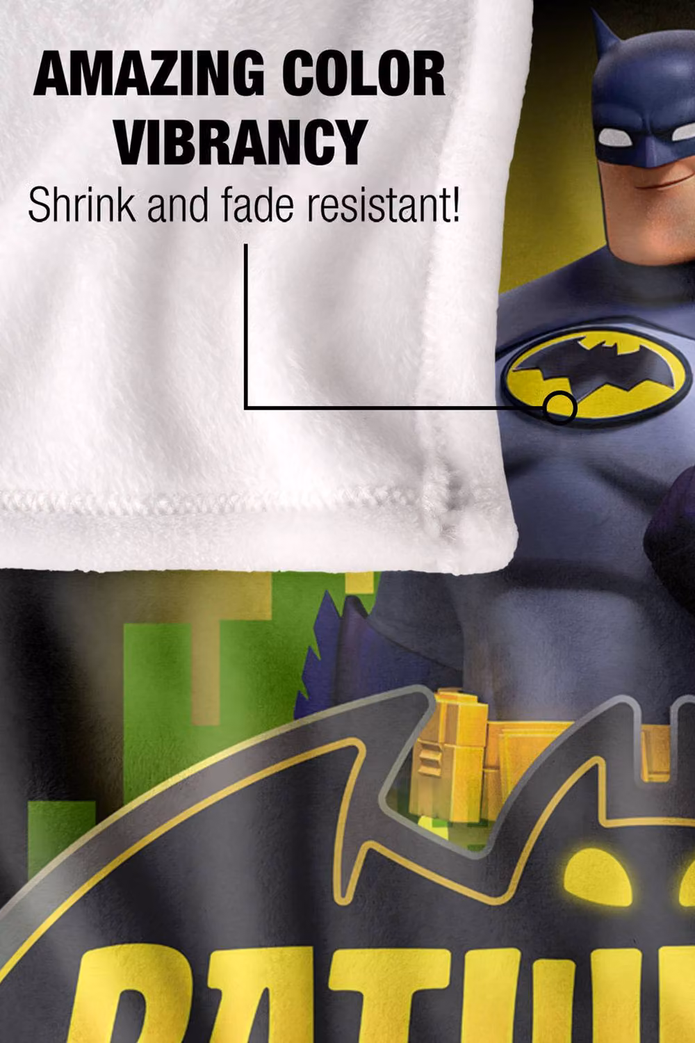Warner Bros. Batwheels The Bat & His Wheels Extra Large Super Soft Fluffy Polyester Throw Blanket in Multicolour – 5