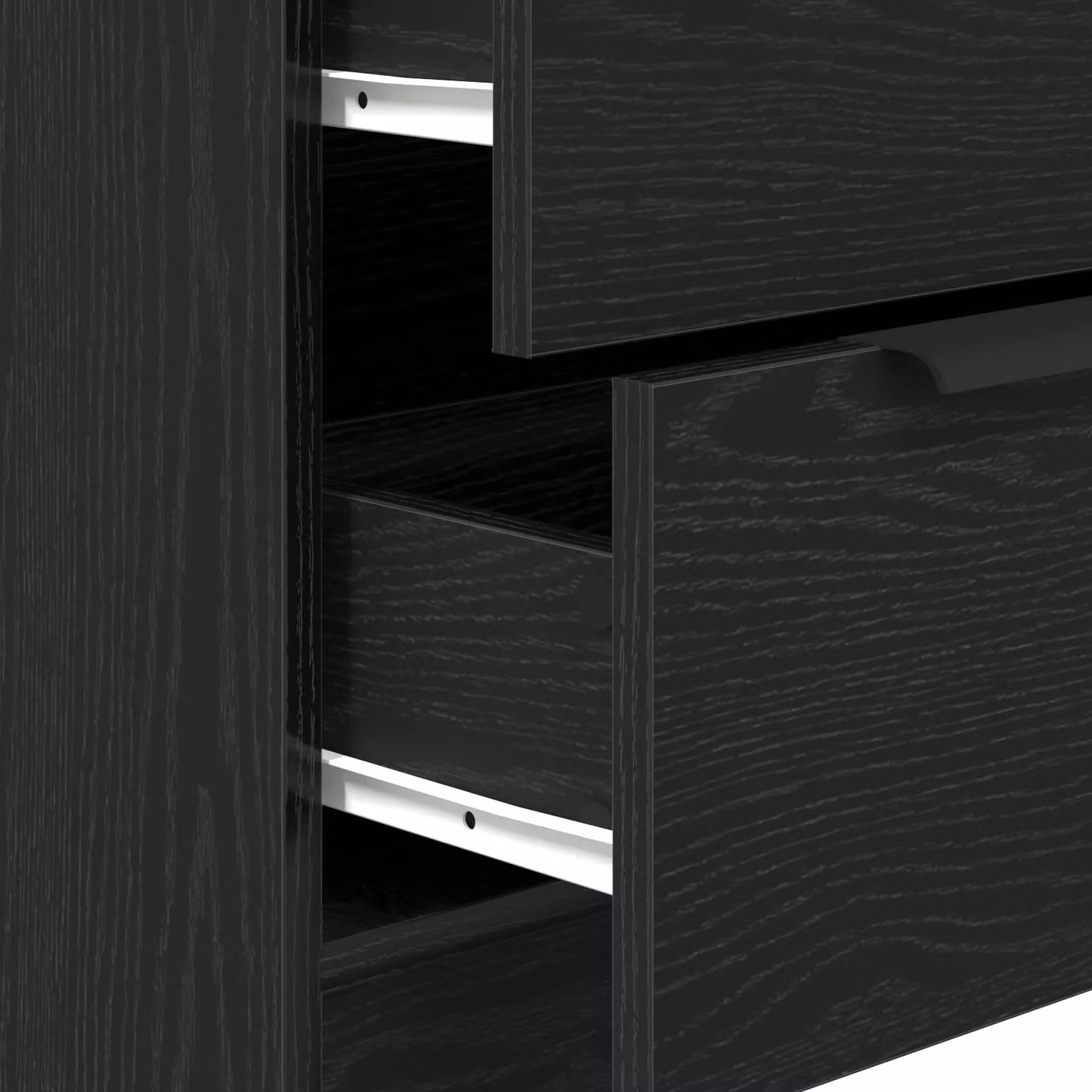 Berkfield Home Black Oak Sideboard in Black Manufactured Wood, W: 60 cm, D: 30 cm, H: 70 cm – 5