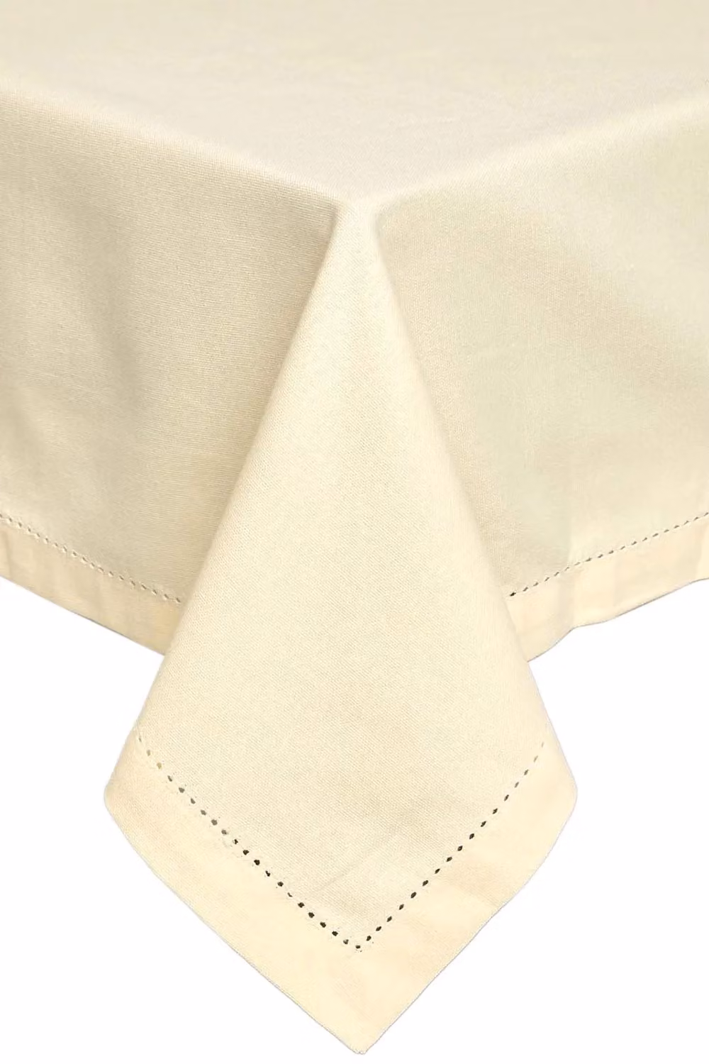 Homescapes Plain Cotton Rectangular Tablecloth in Beige, W: 178 cm, L: 300 cm – 2