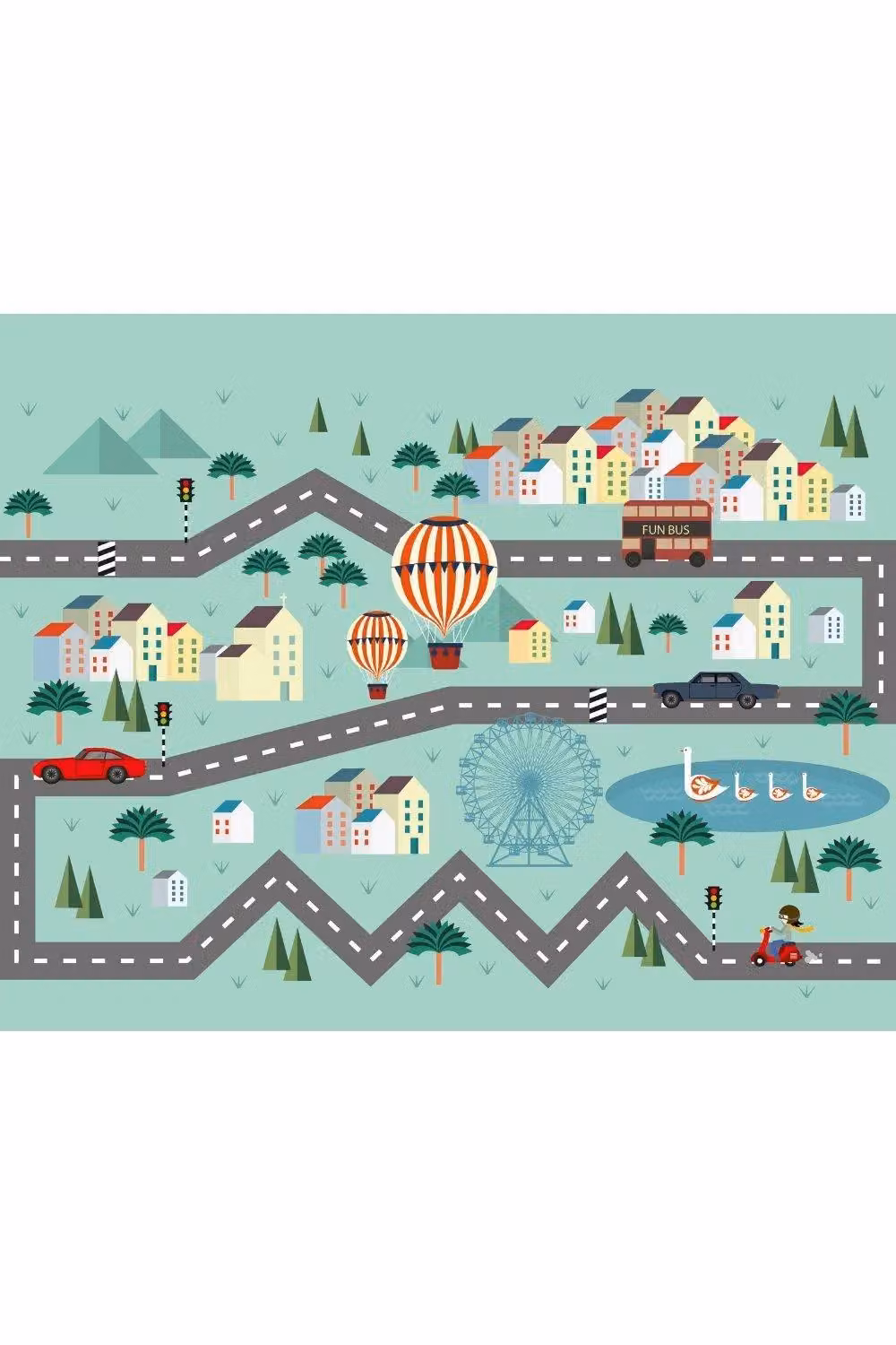 Origin Murals Mini Adventure Wall Mural, Multicolour, W: 300 cm, H: 240 cm – 2