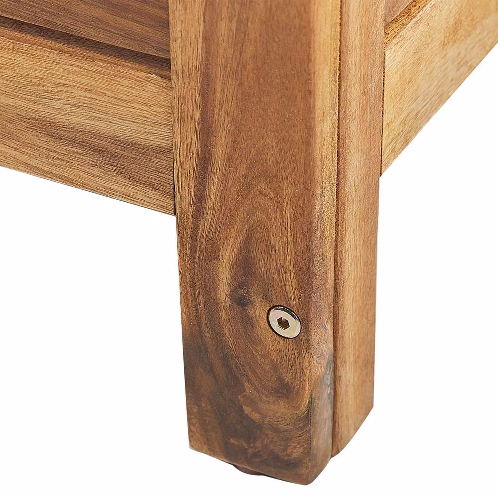 Wyld and Coco Acacia Garden Storage Box, Brown, W: 130 cm, D: 64 cm, H: 64 cm – 5