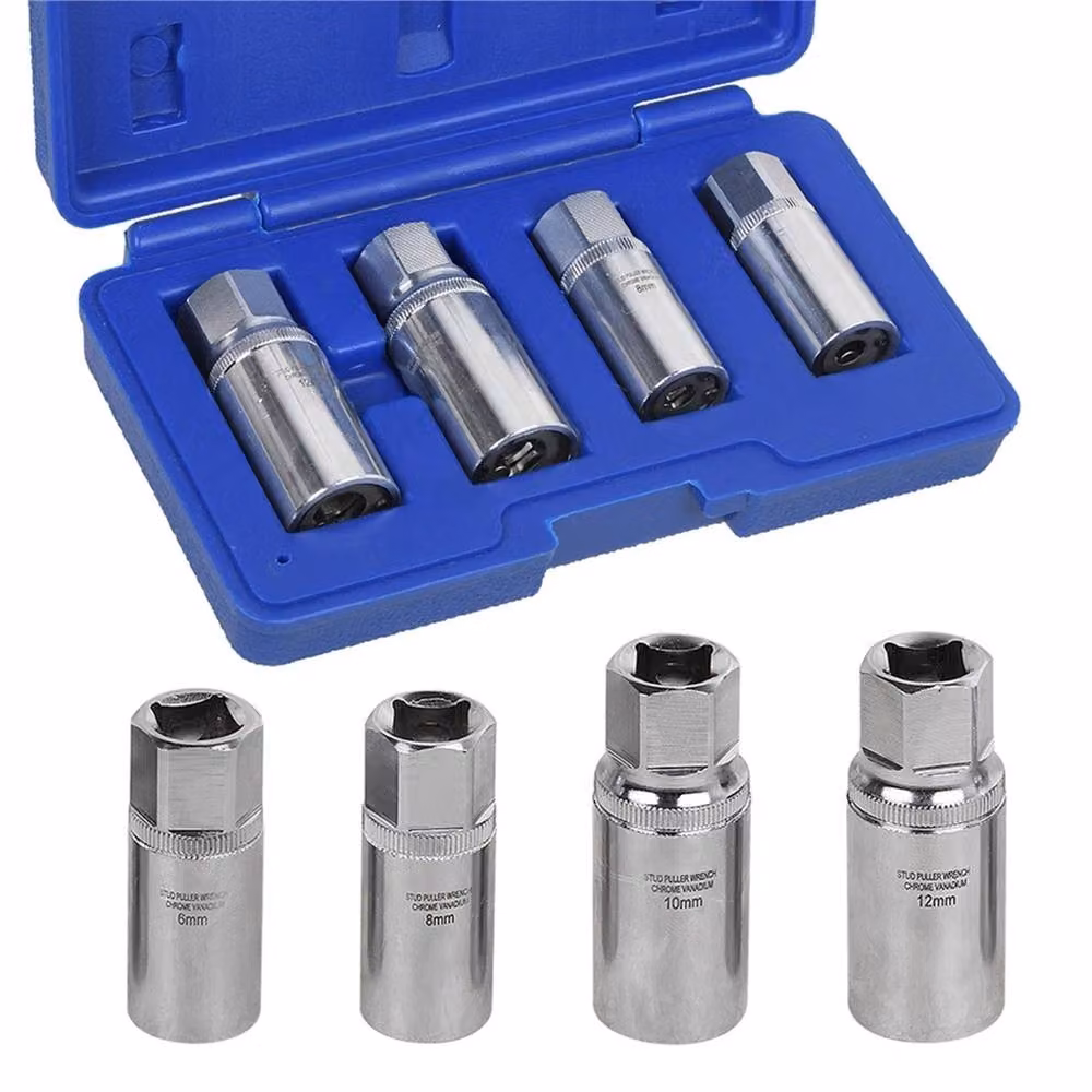 FLAVORA Stud Extractor Remover Socket Set in Blue – 3