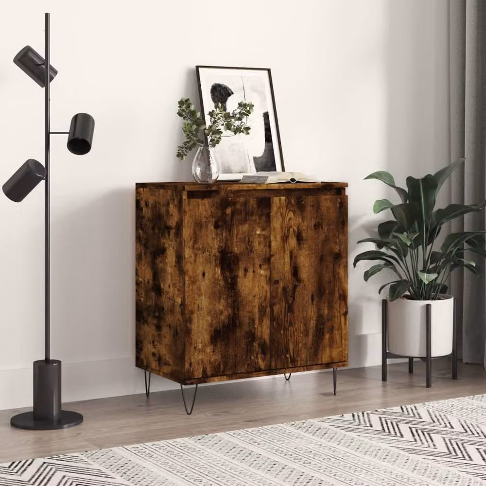 Berkfield Home Smoked Oak Sideboard in Brown, W/D/H: 60 x 35 x 70 cm – 2
