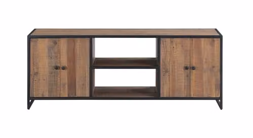 Baumhaus Ooki Extra Large Widescreen Television Cabinet in Rustic Brown Wood, W/D/H: 170 x 40 x 57 cm – 1