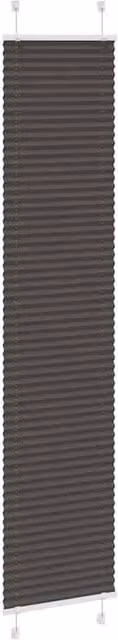 Berkfield Home Single Pleat Black Polyester Fabric Blind, W: 50 cm, H: 200 cm