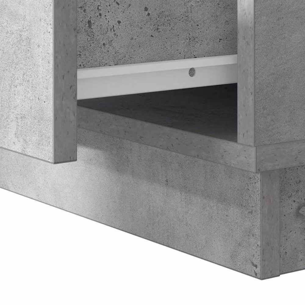 Berkfield Home Modern Bedside Cabinet with Integrated LED Lighting in Concrete Grey, W/D/H: 50 x 34.5 x 50 cm – 3