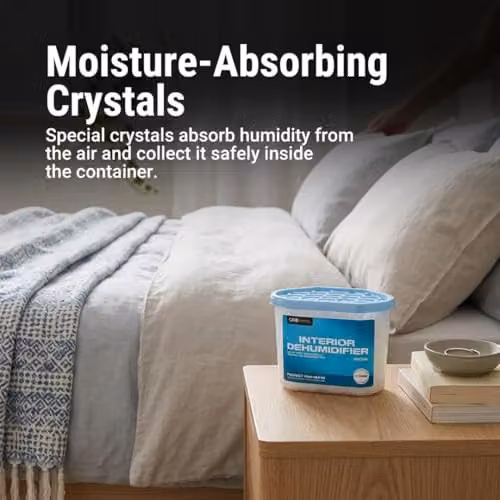 Gr8 Home Pack of 10 Disposable Dehumidifiers, 500ml, Blue and Transparent – 2