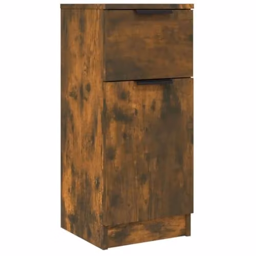 vidaXL Sideboard in Brown Smoked Oak, W/D/H: 30 x 30 x 70 cm – 1