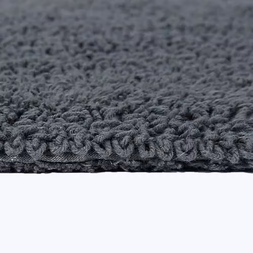 Homescapes Luxury 2 Piece Cotton Bath Mat and WC Pedestal Mat Set in Grey – 5