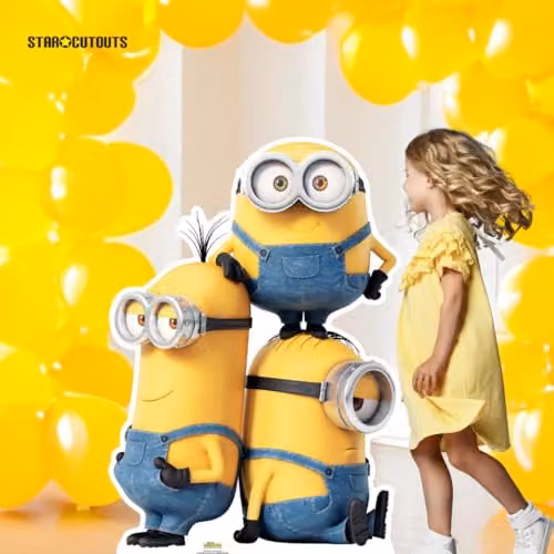 Star Cutouts SC4123 Minions Kevin Bob and Stuart Cardboard Cutout Yellow Despicable Me Party Decoration – 5