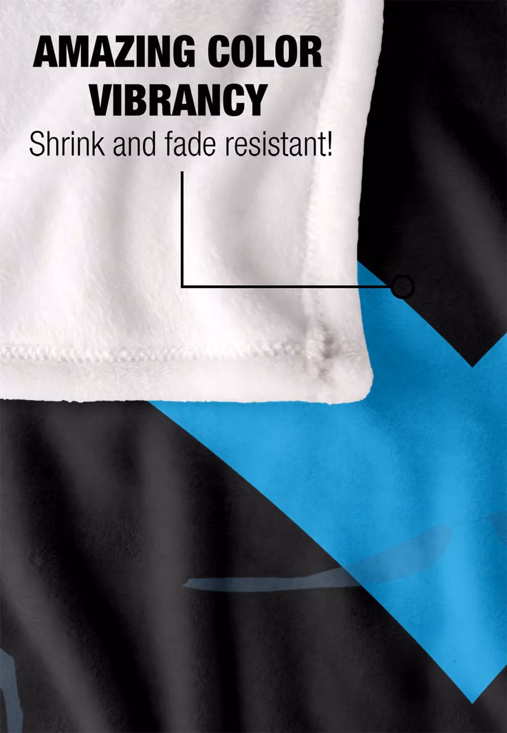 DC Comics Batman Nightwing Uniform Fleece Blanket in White, W: 152 cm, D: 127 cm – 3