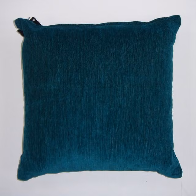 Rapport Home Plain Chenille Square Cushion Cover, Petrol Green, W/D/H: 43 x 43 x 43 cm