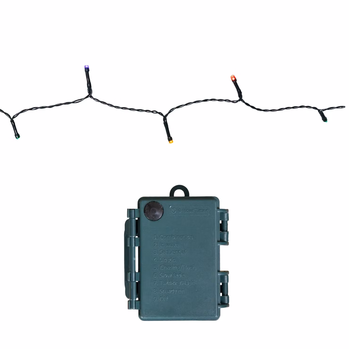 Samuel Alexander 20m Battery Operated Multi-Action Christmas String Lights with 200 Multi-Coloured LEDs – 3
