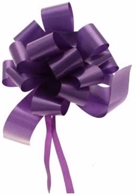 KDMD Purple Pull Bow 31mm Plastic Party Decoration