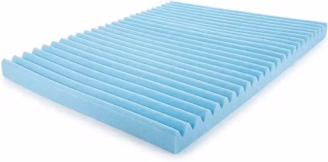Pawnora Small Single Orthopaedic Wave Foam Mattress in Blue
