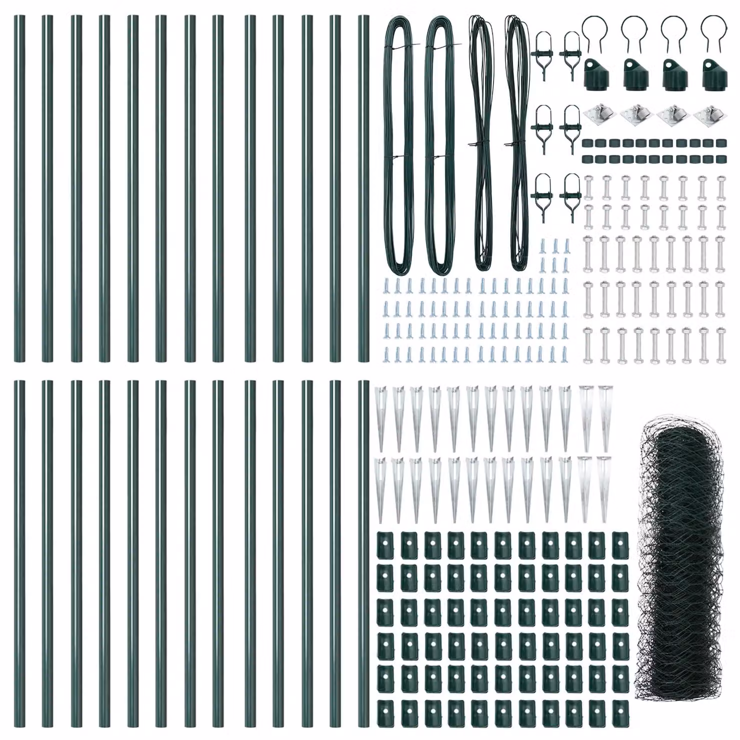 Berkfield Home Green Steel Hexagon Fence, W: 0.6 m x L: 50 m – 2
