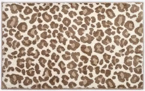 Allure Bath Fashions Leopard Bath Mat, Non-Slip and Quick-Drying, Beige, W: 50 cm, D: 80 cm – 1