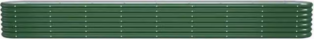 Berkfield Home Garden Raised Bed in Green Powder-coated Steel, W/D/H: 332 x 40 x 36 cm – 1