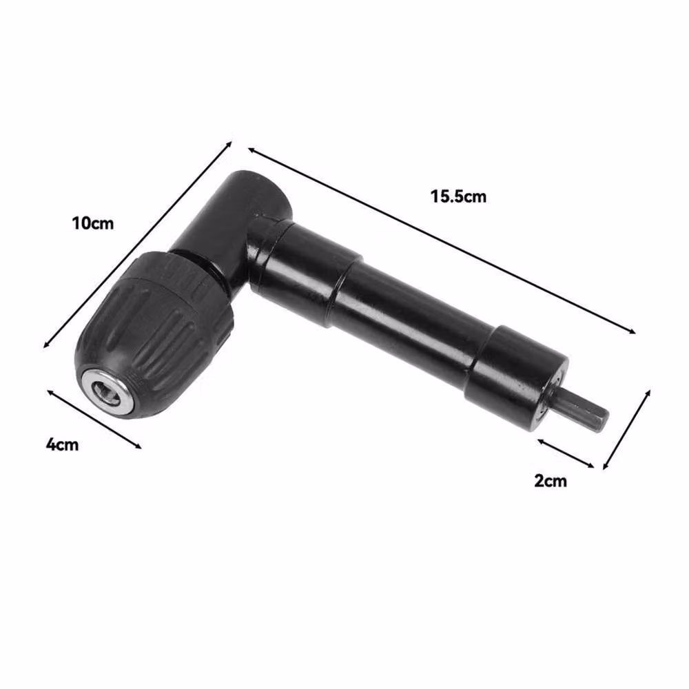 VOGREX 90 Degree Right Angle Drill Attachment Cordless Extension in Black Aluminium – 2