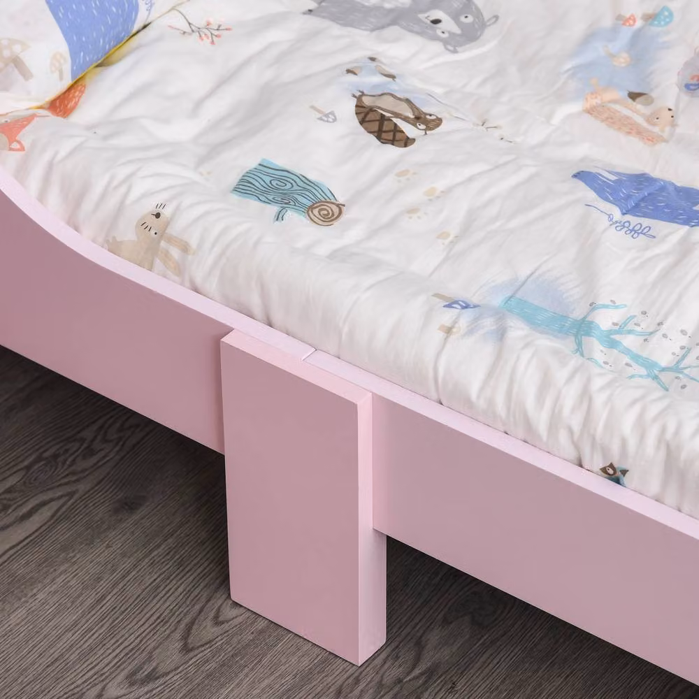 STILVORA Pink Toddler Bed with Side Rails, W/D/H: 140 x 70 cm – 3