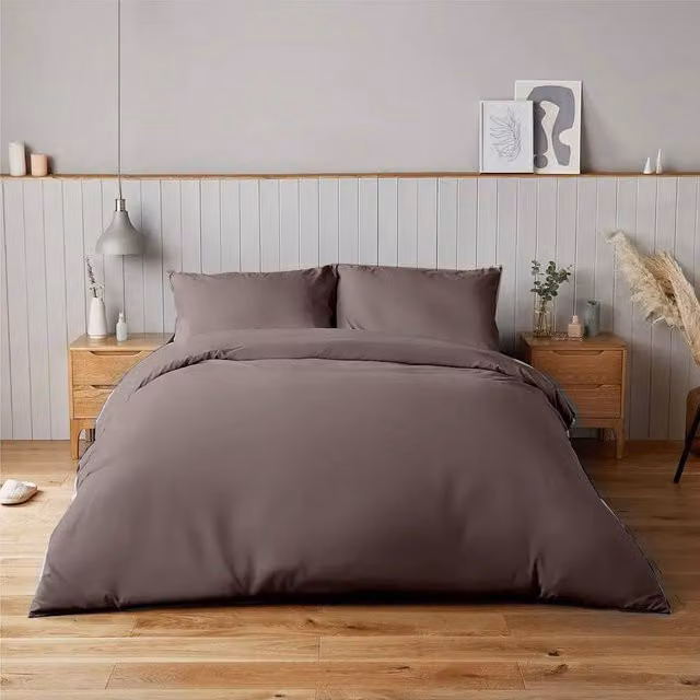 Silentnight Supersoft King Size Breathable Duvet Cover Set in Grey, 180 x 200 cm