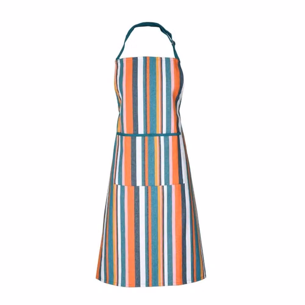 dexam Striped Cotton Adult Apron in Petrol Blue and Multicolour – 2