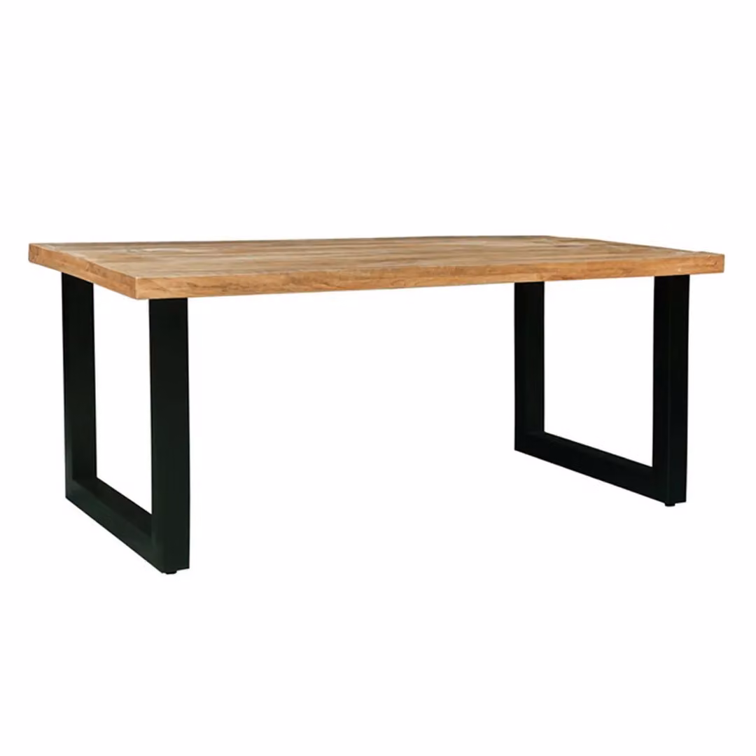 Jaipur Furniture Ltd Induse Dining Table in Brown Mango Wood and Black Iron, W: 180 cm, D: 90 cm, H: 76 cm – 2