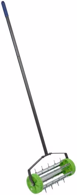 Havendro Metal Rolling Lawn Aerator Green Outdoor Grass and Soil Spike Tool – 1