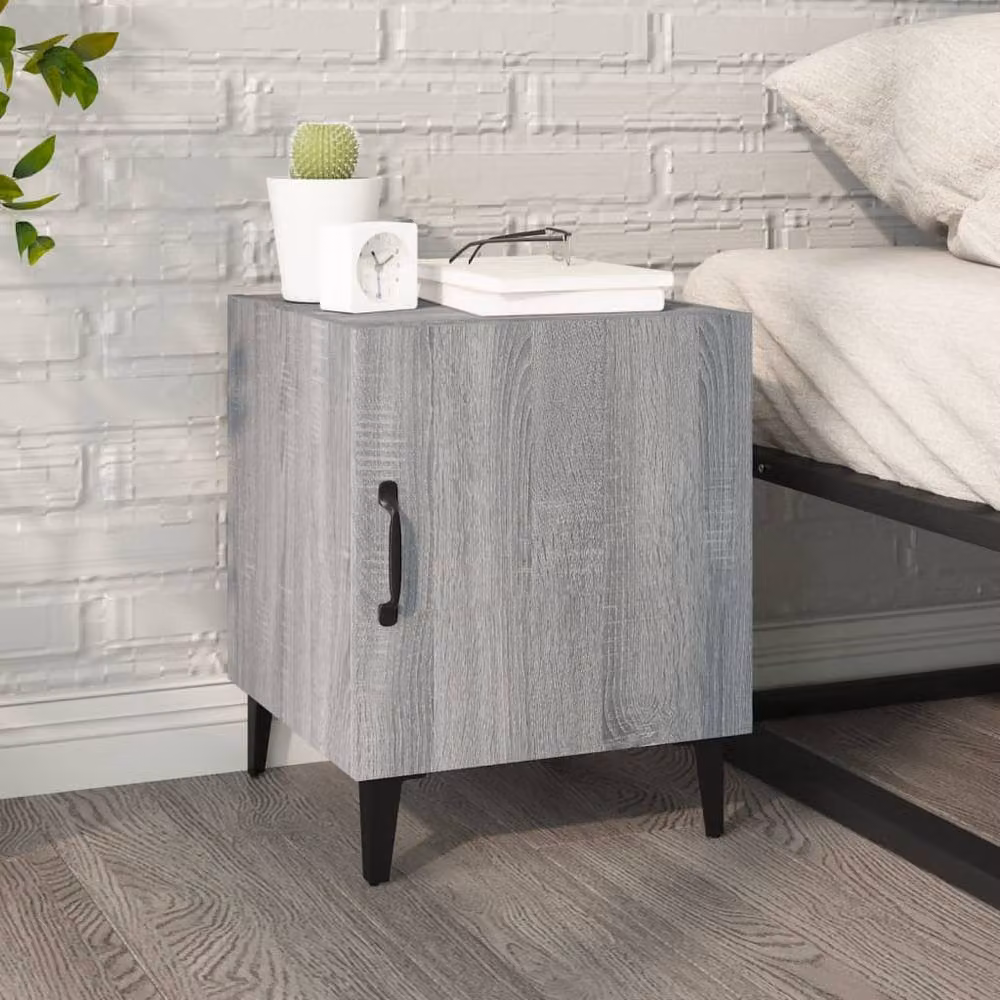 Berkfield Home Elegant Bedside Cabinets, 2 Piece Set in Grey Sonoma, W/D/H: 40 x 40 x 50 cm – 3