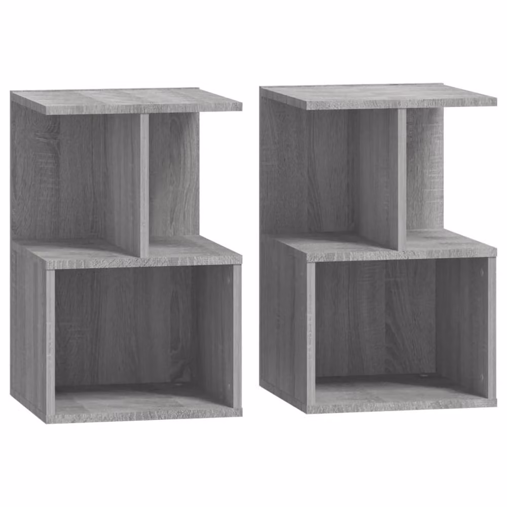 Berkfield Home Elegant Bedside Cabinets, 2 Piece Set in Grey Sonoma, W/D/H: 35 x 35 x 55 cm – 2
