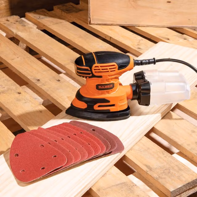 Saber Benchtop Palm Sander, Orange