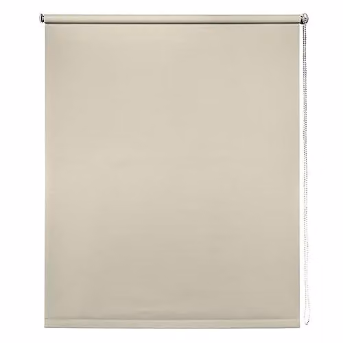 New Edge Blinds Thermal Blackout Roller Blind in Black and Sand, W: 125 cm, H: 165 cm
