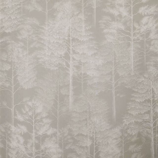 I Love Wallpaper Art Deco Floral Wallpaper in White and Grey