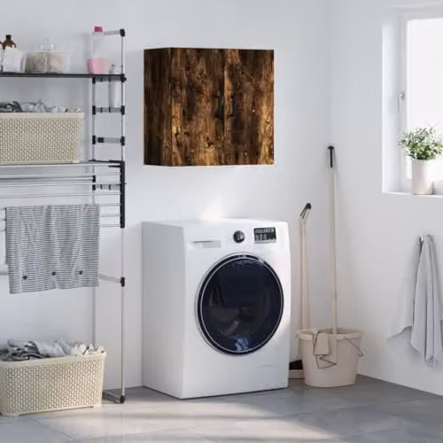 vidaXL Wall Cabinet in Smoked Oak, W/D/H: 60 x 31 x 60 cm – 2