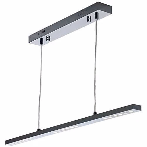 Netlighting Minimum Straight Bar LED Pendant Ceiling Light in Chrome and Grey