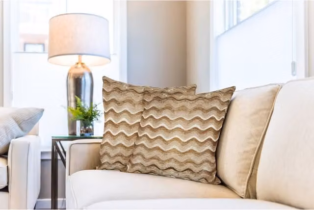 NewEdgeBlinds Gold and Yellow Chenille Square Graphic Cushion Cover