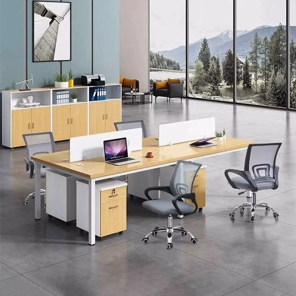 NESTLUNE Grey Swivel Mesh Ergonomic Home Office Chair with Armrests – 4