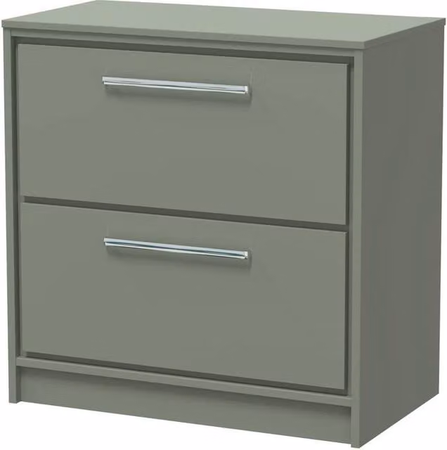 Balterley 800mm Floor Standing 2-Drawer Vanity with Worktop in Matt Fern Green