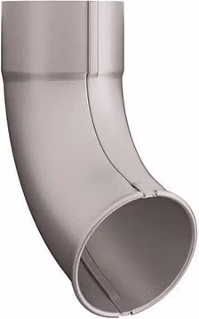 Lindab Steel Downpipe Shoe, 87mm, Silver Metallic