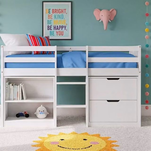 Nöa and Nani Jens Sleepstation Shorty Cabin Bed in White, Size: Junior, W/D/H: 160 x 70 cm – 1