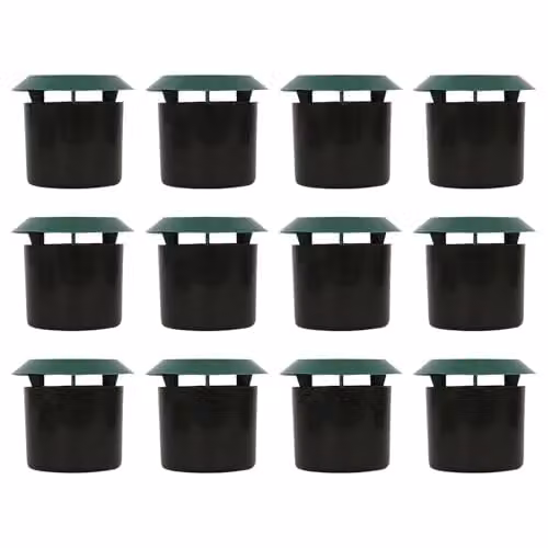 Harbour Housewares Eco-Friendly Slug and Snail Beer Traps, Green and Black, Pack of 12, W: 11.5 cm, D: 10.0 cm – 1