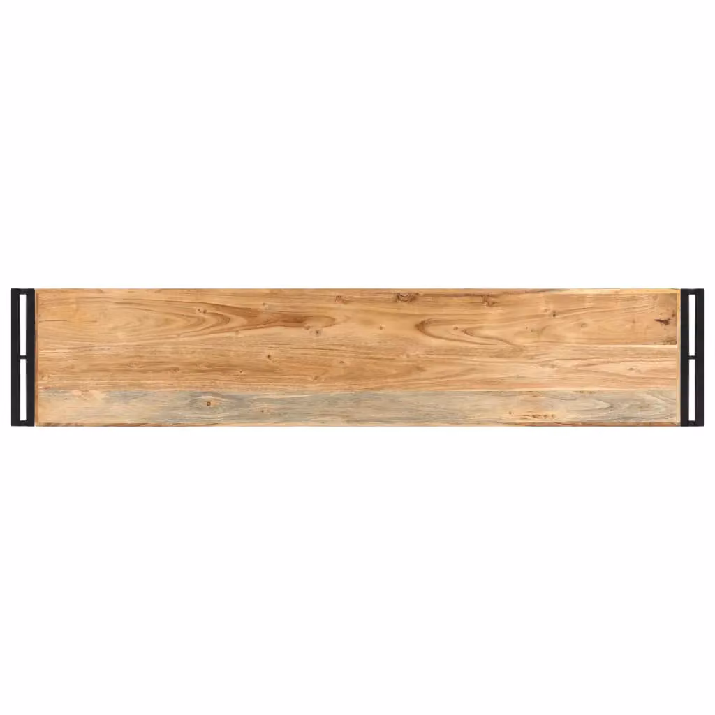 Berkfield Home Industrial Console Table in Brown Solid Acacia Wood, W/D/H: 150 x 30 x 75 cm – 2